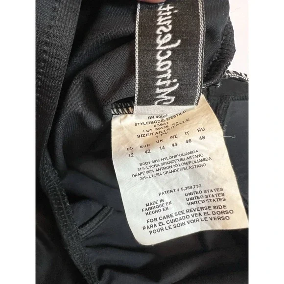 Miraclesuit One‎ Piece 12 Swimsuit Black Underwire Padded Bathing Suit Slimming - Picture 5 of 5